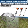 Stylemafia 10 Inch Steel Wire Rotary Brush Cutter Trimmer Head