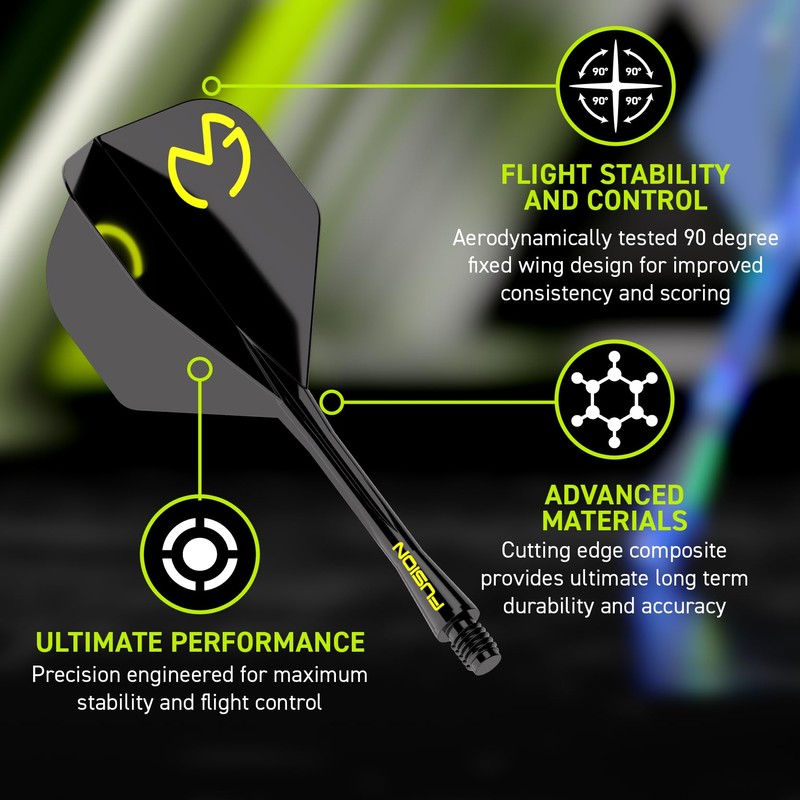 WINMAU Darts Fusion Integrated Flight & Shaft System - No.2