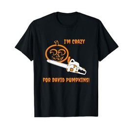 David S Pumpkins Any Questions Chainsaw Crazy T-shirt