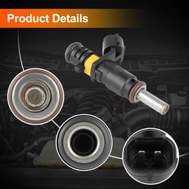 TOTMOX Car Injector Replacement 4pcs 2 Pin Injector Injector Compatible with Mini Cooper 1.6L 2007-2009 2011-2015 13537528176