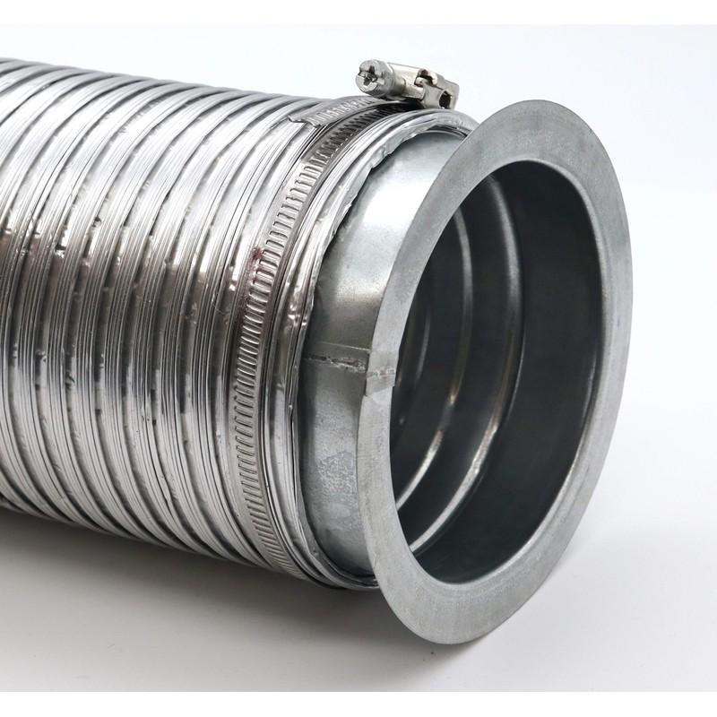 Cuello de conducto de ventilación hermético de metal de 4