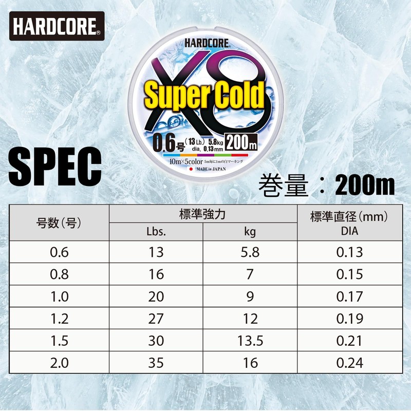 DUEL HARDCORE Super Cold X8 Fishing Line Fishing Line High
