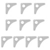 10pcs 1-Hole Steel Gusset, 1 7/8" x 1 7/8" Tall