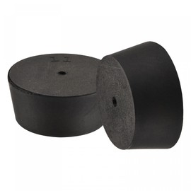sourcing map Pack of 3 Tapered Rubber Caps with Hole 48 mm to 56 mm for Laboratory Home Black