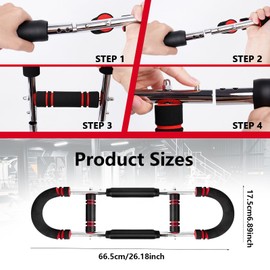 Arm Trainer, Twist arm Trainer Adjustable 30-50 Pound Training Equipment, Forearm Strength Trainer with Chest, Biceps, Triceps, and Shoulder Exercise Equipment. Portable and Detachable Design.