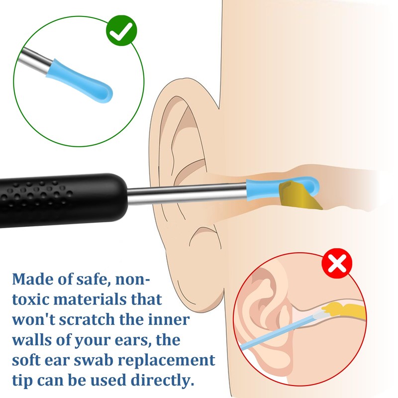 Ear Wax Removal Replacement Tips for Ear Camera 60pcs Ear