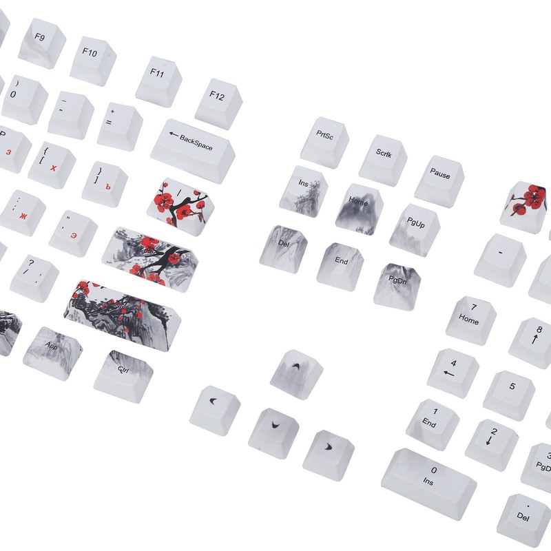 Keycaps PBT 5Sided Sublimation 110 Keys Keyboard Caps for Mechanical