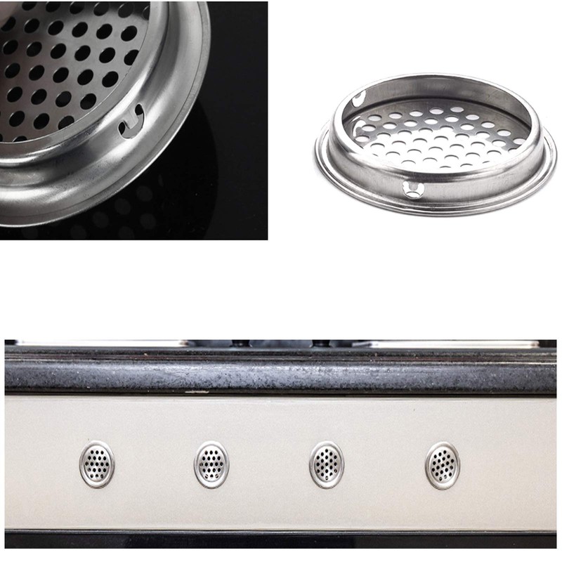 50pcs 53mm/2in Vent Stainless Steel Round Vent Mesh Hole Louver