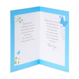 American Greetings - Tarjeta de agradecimiento con purpurina, Religious Appreciation Thank You Card