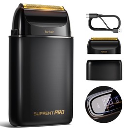 SUPRENT PRO Mens Foil Shaver Professional, Portable Men’s Facial Hair Groomer Magnetic Blade，Electric Razors for Men