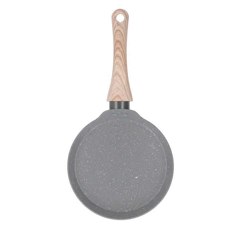 Frying Pan Wood Handle Aluminum Alloy Cooking Skillet Fast Heating