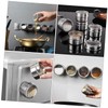 LABRIMP 8pcs Magnetic Stainless Steel Spice Containers Stickers Airtight Seasoning