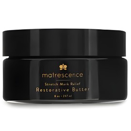 Manteca reparadora para el abdomen que alivia las estrías (8 oz/118 ml) | Cuidado de la piel para embarazadas con calidad de spa | Tratamiento limpio, orgánico y seguro para el embarazo | No