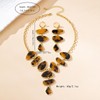 NOVYRA Leopard Earrings Necklace for Women Chunky Acrylic Leopard Irregular