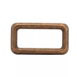 Stecksstore Die Cast Rectangular Ring 1 1/4 x 5/8 ID Antique Brass 14866-09