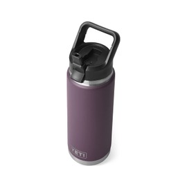 YETI Rambler 26 oz Bottle, Vacuum Insulated, Stainless Steel with Straw Cap, Nordic Purple