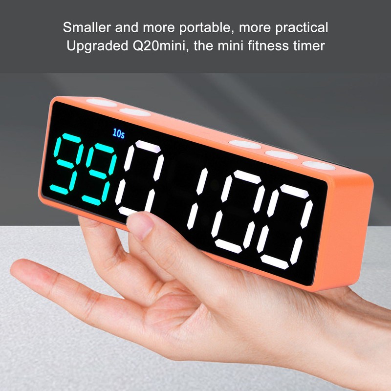 Fitness Timer Clock Large LED Digital Anti Vertigo Display Workout