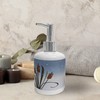 Ambesonne Cattail Soap Dispenser & Toothbrush Holder Set, Illustrated Nature