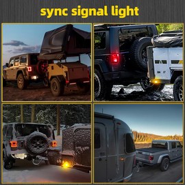 Ducodden 56407 4-Pin Trailer Wiring Harness Compatible with 2018-2024 Jeep Wrangler JL/JLU、Jeep Gladiator JT 2020-2024, 4 Way Towing Hitch Wire Harness Kit for JL Trailer Light Connect