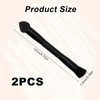 2 Stk Doppelseitige Haaransatzpuderpinsel, Schwarze Make-up-Pinsel mit Schwammkopf und Nylonborsten