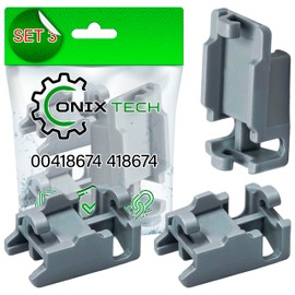 Pack of 3 Dishwasher Storage Basket Top 00418674 418674 for Bosch for Siemens Neff 02928612 for Source for Privileg - Warranty 5 Years - ONIX TECH