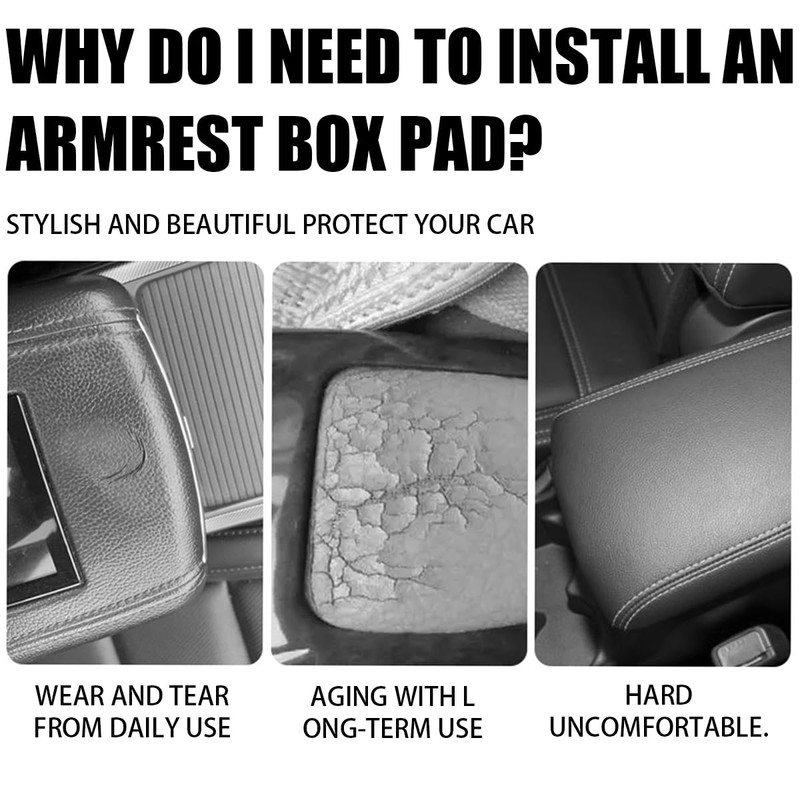 CGEAMDY Leather Car Centre Console Armrest Cushion, Four Seasons Universal