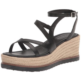 Lucky Brand Women's Carolie Espadrille Wedge Sandal, Black, 9