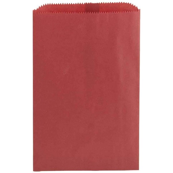 Hygloss Products Paper Bags – 100 Pinch Bottom Colorful Arts and Crafts Bags-12x15-Inch, Red