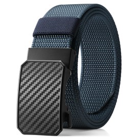 SENDEFN Men's Tactical Belt Men's Ratchet Automatic Buckle for Nylon, Fabric Belt Men's Wide 38 mm, Size Adjustable Belt, darkblue