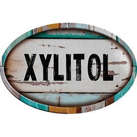 XYLITOL White Stripe Weathered Painted Wood 6" Oval Shaped Look Magnet for use on Any Steel Surface