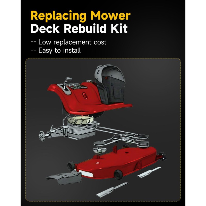 OCPTY Lawn Mower Deck Rebuild Kit 52", Mower Blade Rebuild