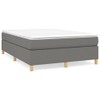 Casafoyer Box Spring Bed Frame Dark Gray 59.8"x79.9" Queen Fabric