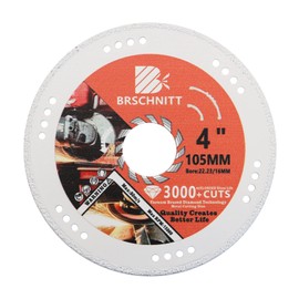 BRSCHNITT Diamond Cut Off Wheel,105mm x 16mm Arbor Vacuum Brazed Diamond Saw Blades for Metal Steel Tube Iron Rebar Cutting Wheel