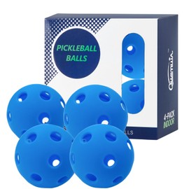 QUEMUIA Indoor Pickleball Balls,26 Holes Indoor Pickleballs USAPA Approved,4-Pack High Bounce Pickle Balls, Pickleball Gifts for Men or Women Pickleball Enthusiasts