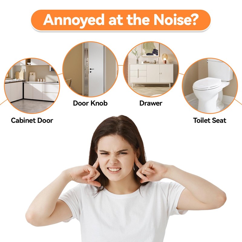 Felt Cabinet Door Bumpers-Small Felt Pads for Cabinet Doors, 3/8"