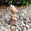 Vivid Arts - Singing Songbird – Realistic Goldfinch Bird Ornament