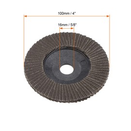 sourcing map Flap Disc, 120-grits 4" x 5/8" Abrasive Grinding Wheel Flap Sanding Disc Aluminum Oxide 2pcs