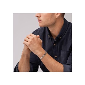 Fossil Men's Stainless Steel Bracelet with Lobster Clasp or Folding Clasp, Stainless Steel, No gemstone