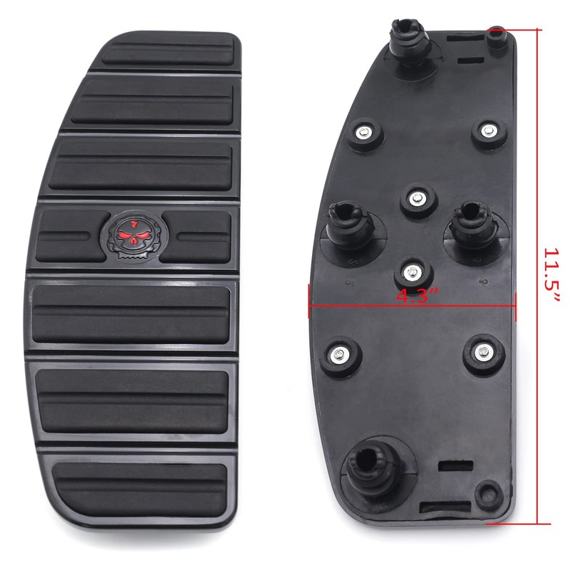 HTTMT- Black Skull Rider Footboard Insert Kit Traditional D Compatible
