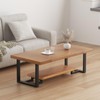 PHWOTAN Upgraded 2 Tier Coffee Table Legs, Square Metal 16