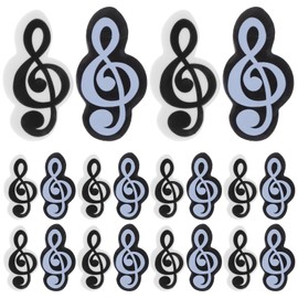Ciieeo Pack of 20 Erasers with Music Symbols, Cute Erasers in the Shape of Musical Notes, Erasers with Music Motif, for Notes in the Classroom