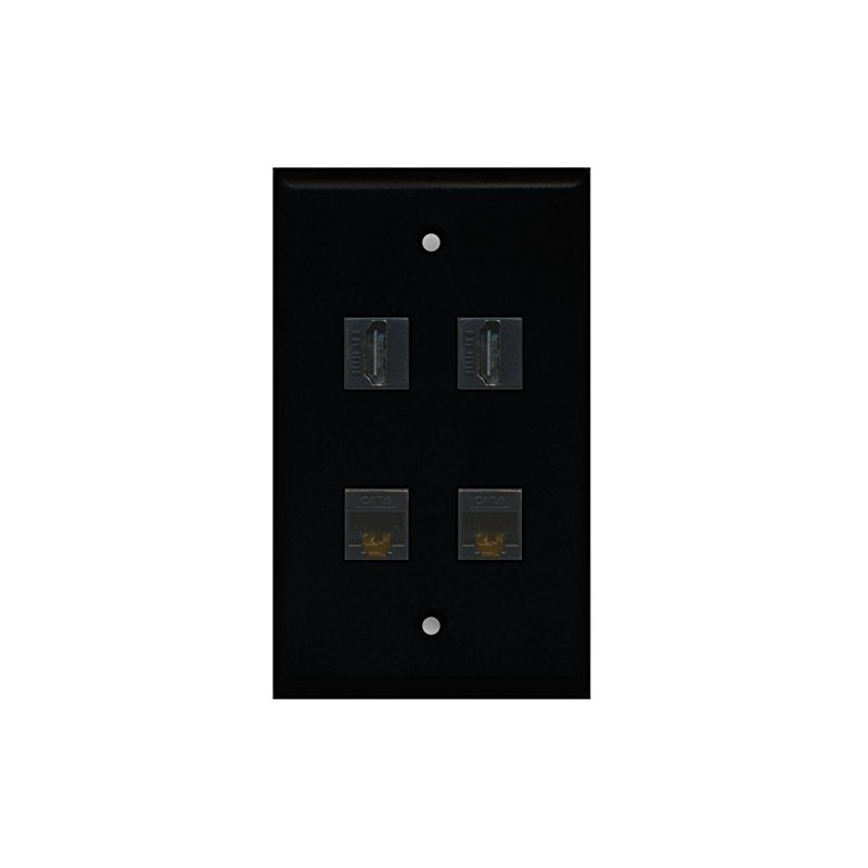 RiteAV - 2 Port HDMI 2 Port Cat6 Ethernet Wall