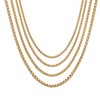 RWQIAN Men's Women's Stainless Steel Chain Silver/Gold/Black Venetian Chain Men's
