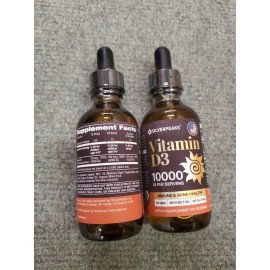 SilverPeaks Vitamin D3 10,000 IU Immune & Bone Health No GMO w/ MCT  *2 PACK*