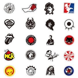 EUFFO Sticker Set 100 Stück Vintage Rock Band Aufkleber für Koffer Laptop Fahrrad Motorrad Skateboard Helm Auto Stickerbombing Wasserfeste Graffiti Punk Sticker