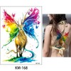 KM11 Temporary Watercolour Wolf Tattoo Deer Tattoo Panda Lion Tattoo