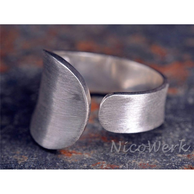 NicoWerk SRI323 Women's Silver Ring 925 Sterling Silver Subtle Oval