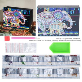 Zerodis Modern Champagne Jewelry Storage Box, 5D Diamond Jewelry Case for Travel, Organizes Earrings, Rings, Necklaces, etc.