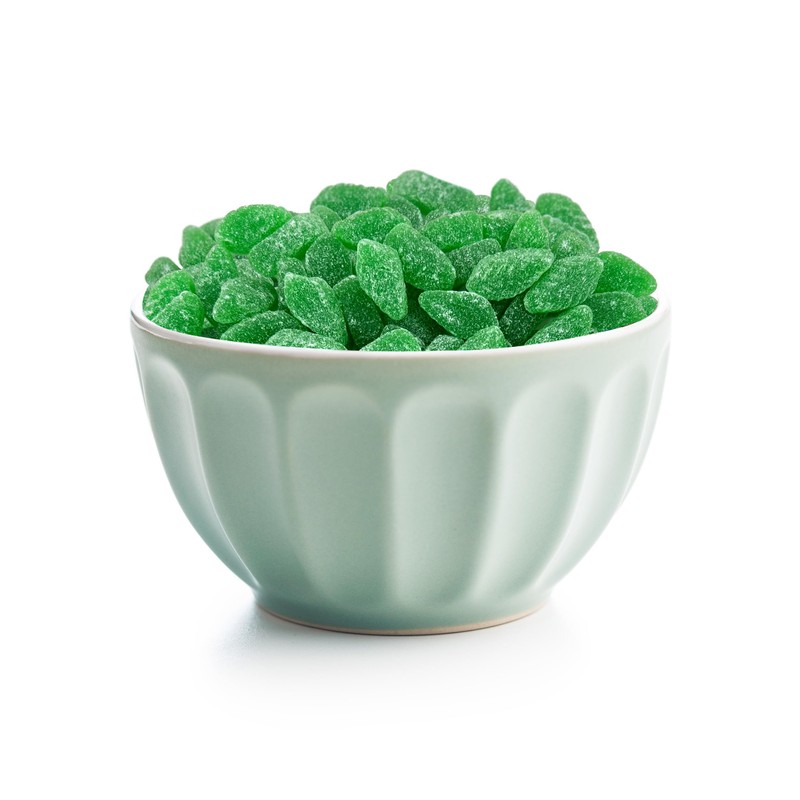 Spearmint Leaves Jelly Candy - 2 Pound Bulk Bag -