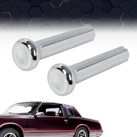 PIT66 Cars Door Lock Knobs Compatible with GM 1971-1988 Chrome Plastic 1 Pair